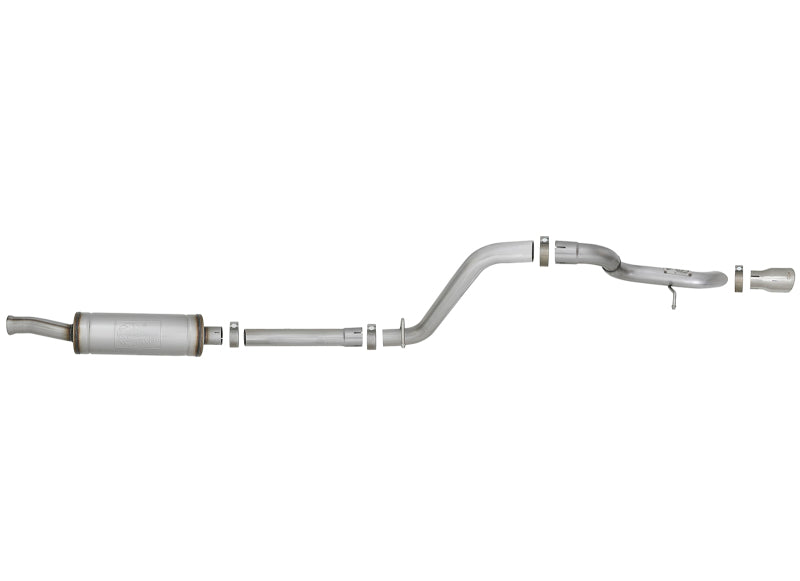 aFe 49-48075-P FITS MACH Force-Xp 2.5in 409SS Axle-Back Hi-Tuck Exh Sys w/ Pol Tip 18-20 Jeep Wrangler (JL) V6 3.6L