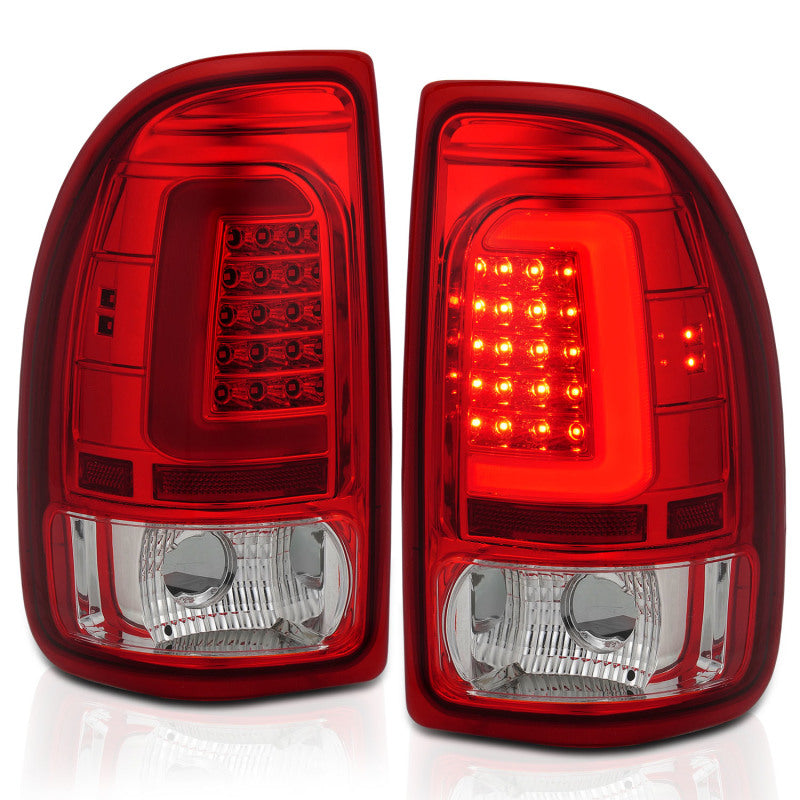 ANZO 311349 FITS 1997-2004 Dodge Dakota LED Taillights Chrome Housing Red Lens Pair