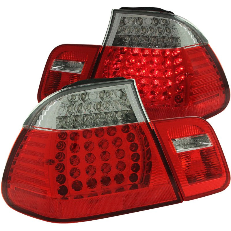 ANZO 321004 FITS 1999-2001 BMW 3 Series E46 LED Taillights Red/Clear 4pc