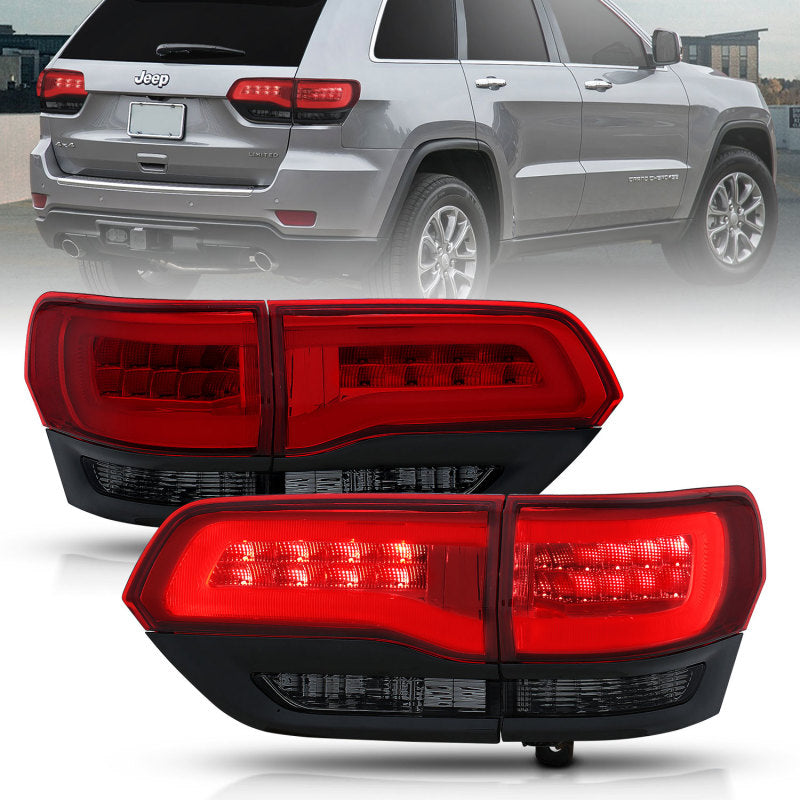 ANZO 311269 FITS: 2014-2016 Jeep Grand Cherokee LED Taillights Red/Smoke