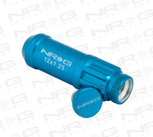 Load image into Gallery viewer, NRG 700 Series M12 X 1.25 Steel Lug Nut w/Dust Cap Cover Set 21 Pc w/Locks &amp; Lock Socket - Blue - free shipping - Fastmodz