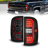 ANZO 311465 FITS 14-18 GMC Sierra 1500 Full LED Taillights Black Housing Smoke Lens (w/C Light Bars)