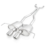 Stainless Works CTSV9CPCB - 2009-15 Cadillac CTS-V Coupe 3in Catback System X-Pipe S-Tube Mufflers 4in Tips