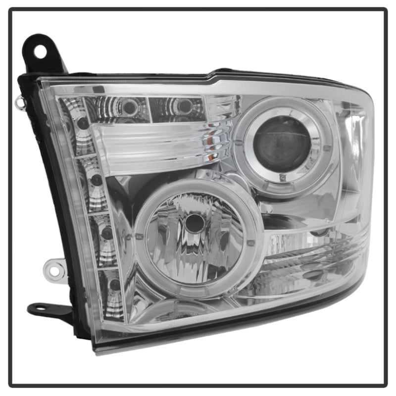 SPYDER 5010049 - Spyder Dodge Ram 1500 09-14 10-14 Projector Headlights Halogen- LED Halo LEDChrm PRO-YD-DR09-HL-C