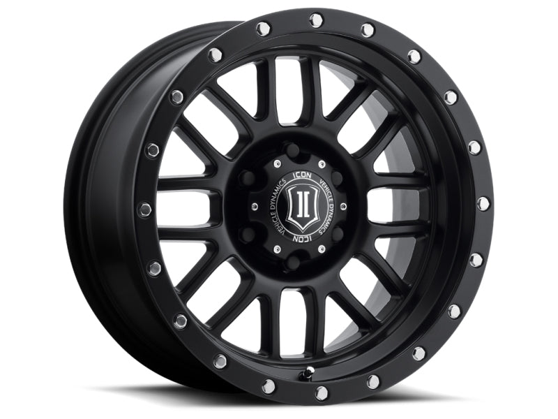 ICON 1217858347SB - Alpha 17x8.5 6x5.5 0mm Offset 4.75in BS 106.1mm Bore Satin Black Wheel