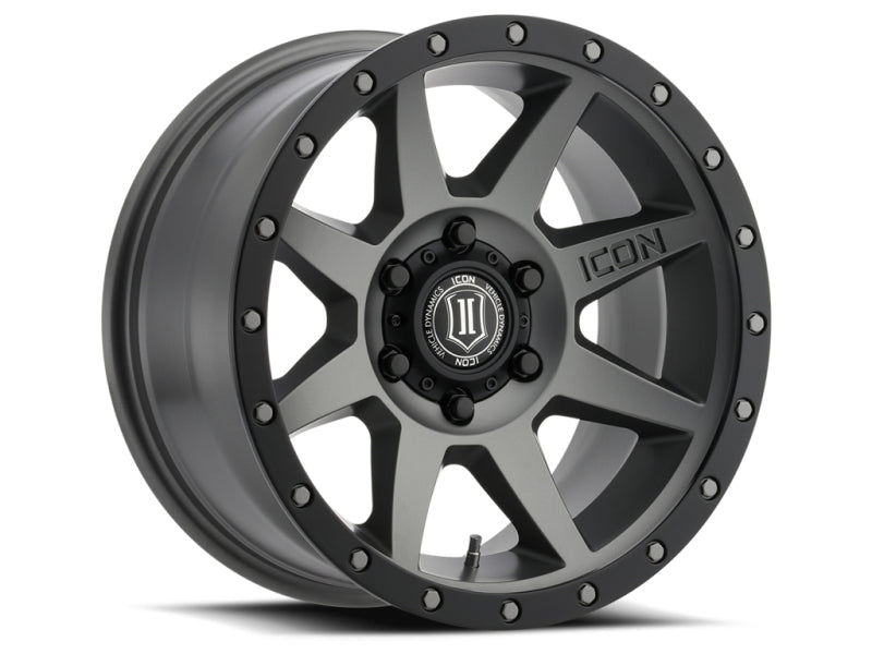 ICON Rebound 17x8.5 5x150 25mm Offset 5.75in BS 110.1mm Bore Titanium Wheel - free shipping - Fastmodz