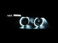Load image into Gallery viewer, ANZO - [product_sku] - ANZO 2006-2008 BMW 3 Series E90-E91 Projector Headlights w/ Halo w/ LED Bar Black (CCFL) - Fastmodz