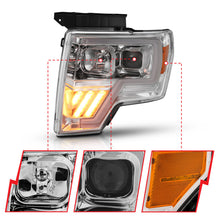 Load image into Gallery viewer, ANZO 111446 -  FITS: 2009-2014 Ford F-150 Projector Headlight Chrome Amber