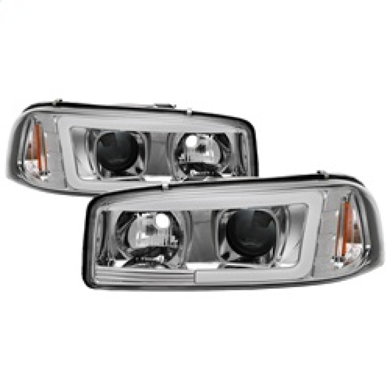 SPYDER 5084620 - Spyder GMC Sierra 1500/2500/3500 99-06 V2 Projector HeadlightsDRLChrome PRO-YD-CDE00V2-LB-C