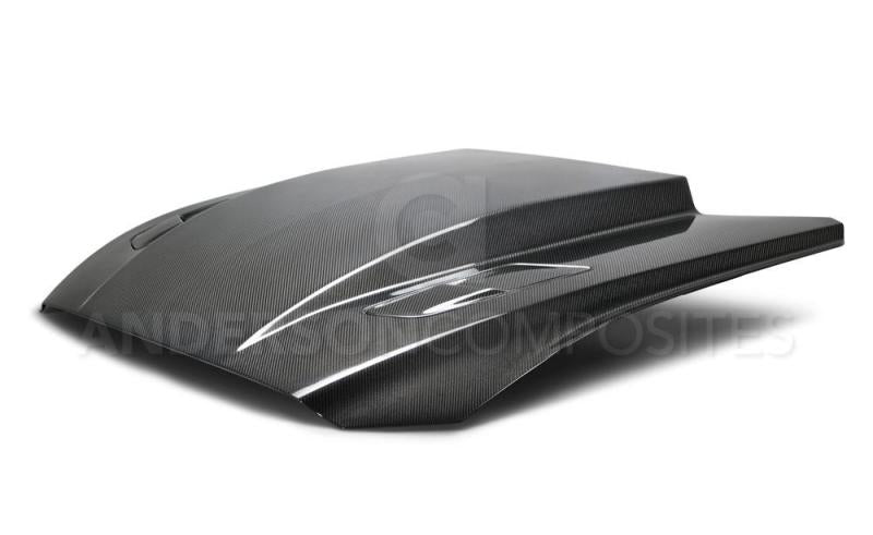 Anderson Composites AC-HD15FDMU-CJ-DS FITS 15-17 Ford Mustang (Excl. GT350/GT350R) Double Sided Carbon Fiber Cowl Hood