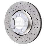 SHW Performance PFL49901 -  -SHW 18-19 Porsche 911 Carrera 4 GTS 3.0L w/o Ceramic Brake Left Front Drilled-Dimpled LW Brake Rotor