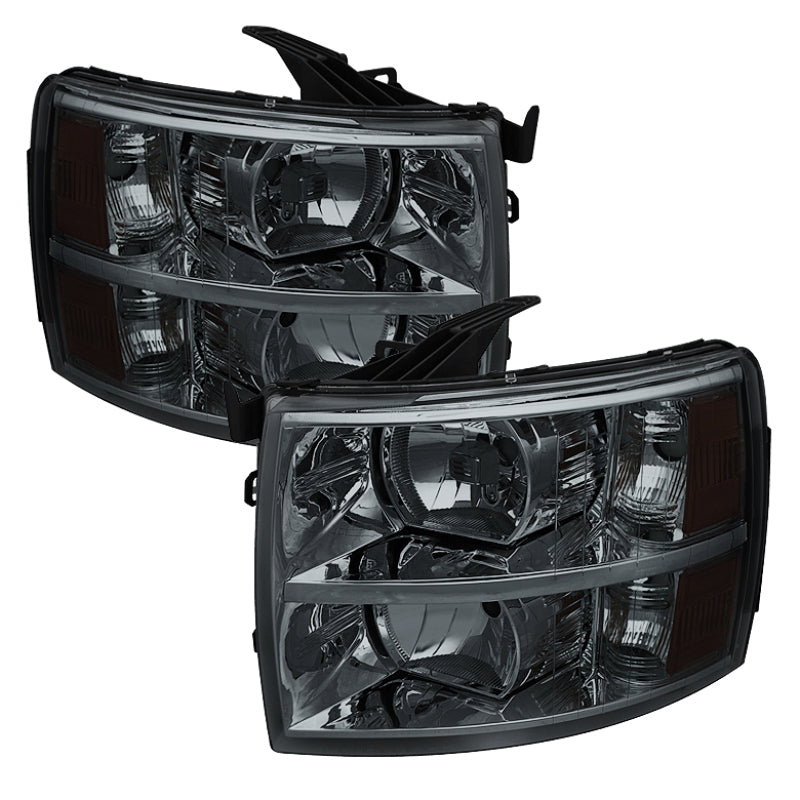 SPYDER 5077349 - Xtune Chevy Silverado 07-13 Crystal Headlights Smoked HD-JH-CS07-AM-SM