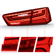 Load image into Gallery viewer, ANZO 321353 -  FITS: 2012-2018 Audi A6 LED Taillight Black Housing Red/Clear Lens 4 pcs (Sequential Signal)