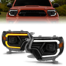 Load image into Gallery viewer, ANZO 111556 FITS 12-15 Toyota Tacoma Projector Headlightsw/ Light Bar Switchback Black Housing