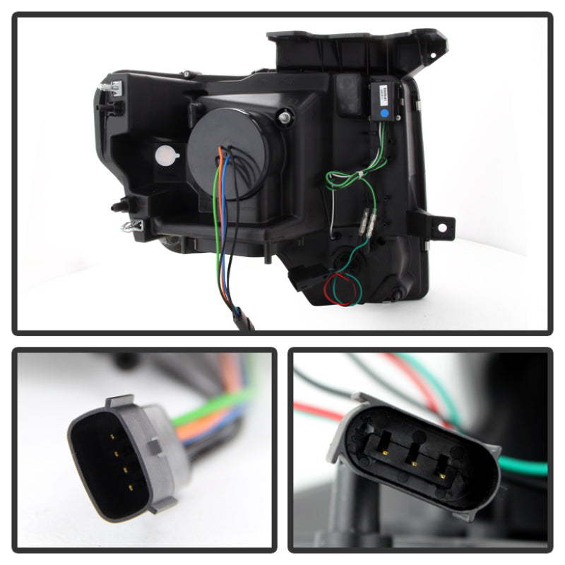 SPYDER 5077639 - Spyder Ford F150 13-14 Projector Fctry Xenon Model- Light Bar DRL Chrm PRO-YD-FF15013-LBDRL-HID-C