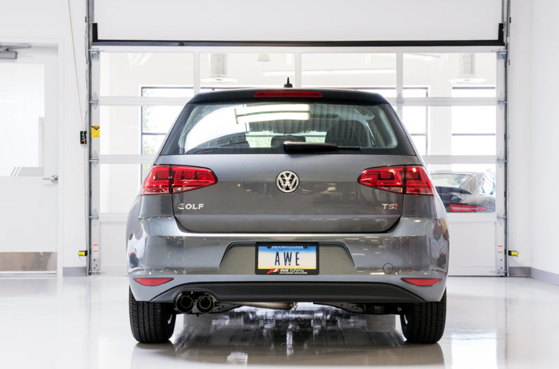AWE Tuning 3020-23022 FITS VW MK7 Golf 1.8T Track Edition Exhaust w/Diamond Black Tips (90mm)
