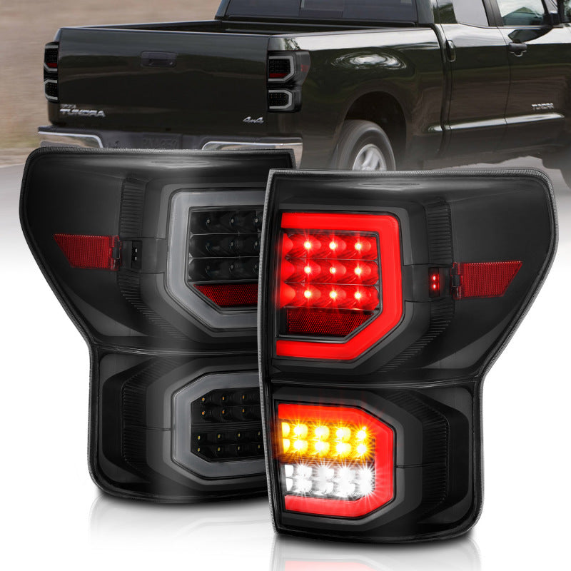 ANZO 311337 FITS: 2007-2013 Toyota Tundra LED Taillights Plank Style Black w/Smoke Lens