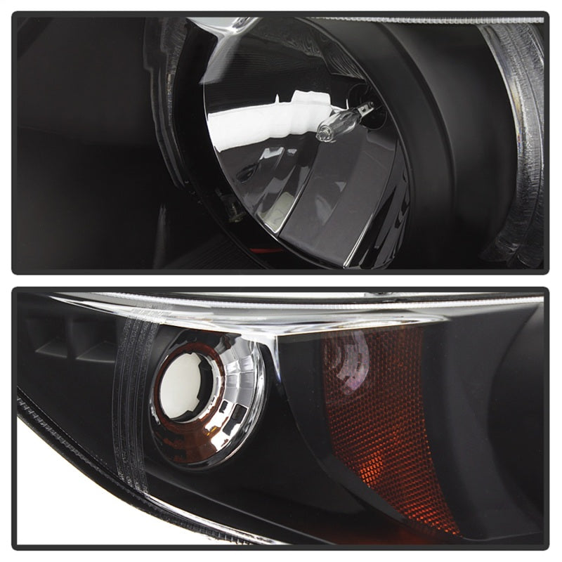 SPYDER 5010780 - Spyder Honda Civic 06-08 2Dr Projector Headlights LED Halo Black High H1 Low H1 PRO-YD-HC06-2D-HL-BK