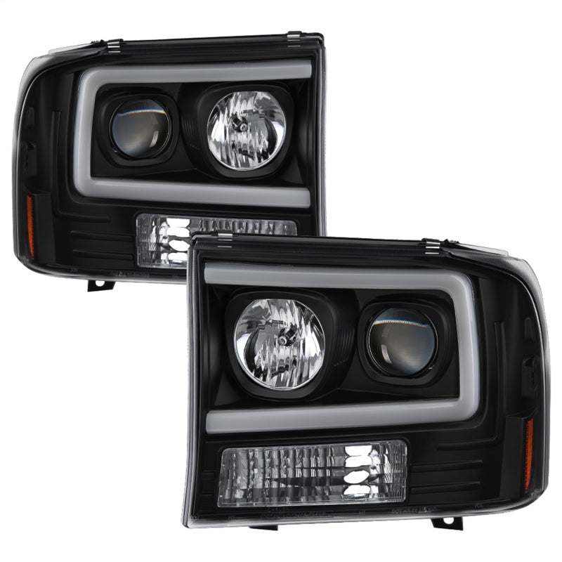 SPYDER 5084491 FITS 5084491 - Spyder 99-04 Ford F250 Super Duty Projector HeadlightsLight BarBlack PRO-YD-FF25099V2-LB-BK