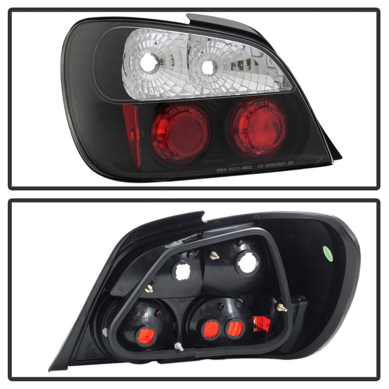 SPYDER 5007193 - Spyder Subaru Impreza WRX/Sti 02-03 4Dr (Not Fit Wagon)Euro Style Tail Lights Black ALT-YD-SI01-BK