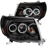 ANZO 121282 FITS: 2005-2011 Toyota Tacoma Projector Headlights w/ Halo Black