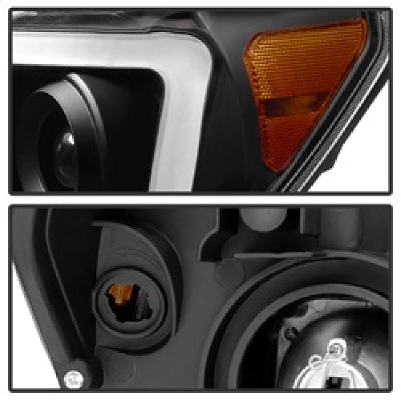 SPYDER 9027888 - Xtune Toyota Tundra 07-13 LED Light Bar Projector Headlights Black PRO-JH-TTU07-LED-BK