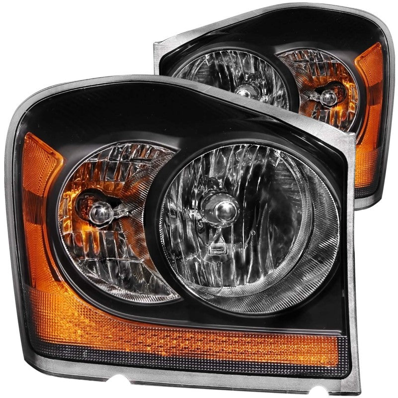 ANZO - [product_sku] - ANZO 2004-2006 Dodge Durango Crystal Headlights Black - Fastmodz