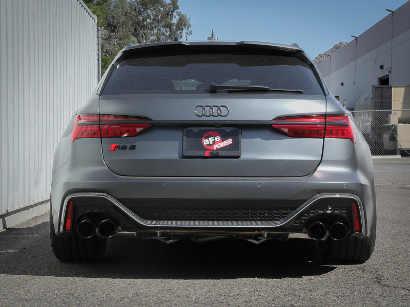 aFe 49-36448-B FITS 20-22 Audi RS6 Avant V8 4L (tt) MACH Force-Xp 3in to 2.5in 304 SS Cat-Back Exhaust w/ Black Tip