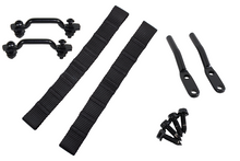 Load image into Gallery viewer, Kentrol 50725 FITS 76-95 Jeep CJ/YJ Door Strap Kit Black Powdercoat Stainless Steel