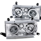 ANZO 111092 FITS: 1991-1994 Toyota Land Cruiser Crystal Headlights w/ Halo Chrome