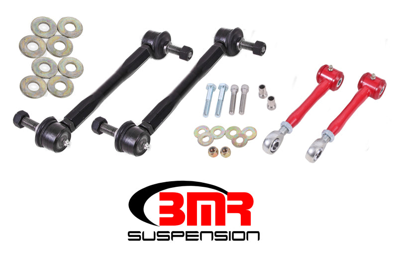 BMR Suspension ELK015R - BMR 16-17 6th Gen Camaro Front and Rear Sway Bar End Link Kit Red