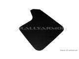 Rally Armor MF12-BAS-BLK FITS: Universal fitment (no hardware) Basic Black Mud Flap w/ Black Logo