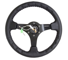 Load image into Gallery viewer, NRG RST-036MB-R - Reinforced Steering Wheel (350mm / 3in. Deep) Bk Leather w/Bk BBall Stitch (Odi Bakchis Edition)