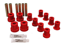 Load image into Gallery viewer, Energy Suspension 3.2112R FITS 73-87 GM Denali XL/SUburban/Yukon XL 4WD Red Front Leaf Spring Bushing Set