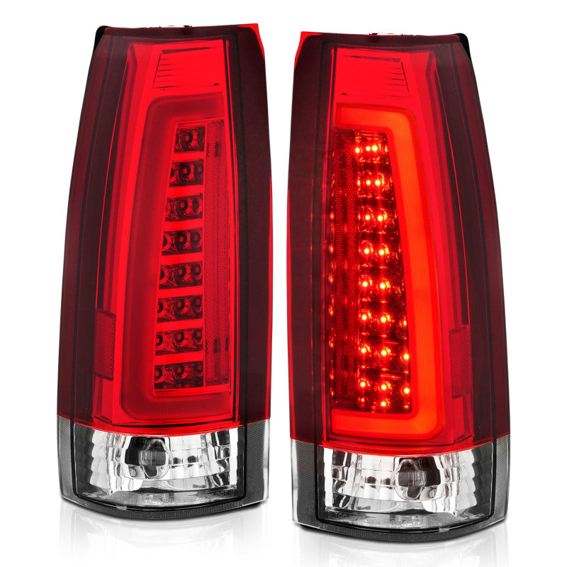 ANZO 311346 -  FITS: 1999-2000 Cadillac Escalade LED Taillights Chrome Housing Red/Clear Lens Pair