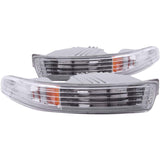 ANZO 511020 FITS: 1994-1997 Acura Integra Euro Parking Lights Chrome w/ Amber Reflector