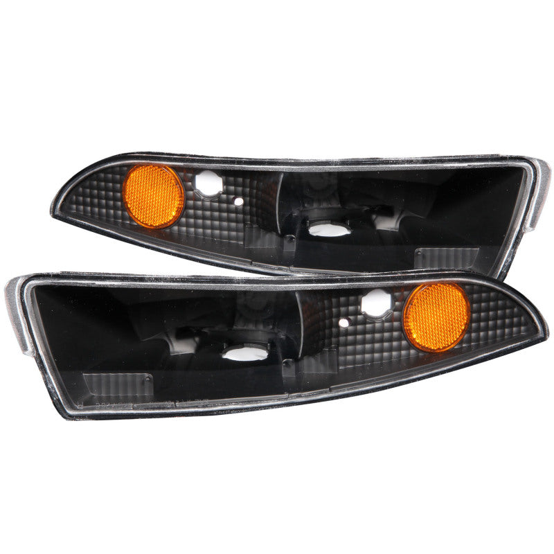 ANZO - [product_sku] - ANZO 1993-2002 Chevrolet Camaro Euro Parking Lights Black w/ Amber Reflector - Fastmodz