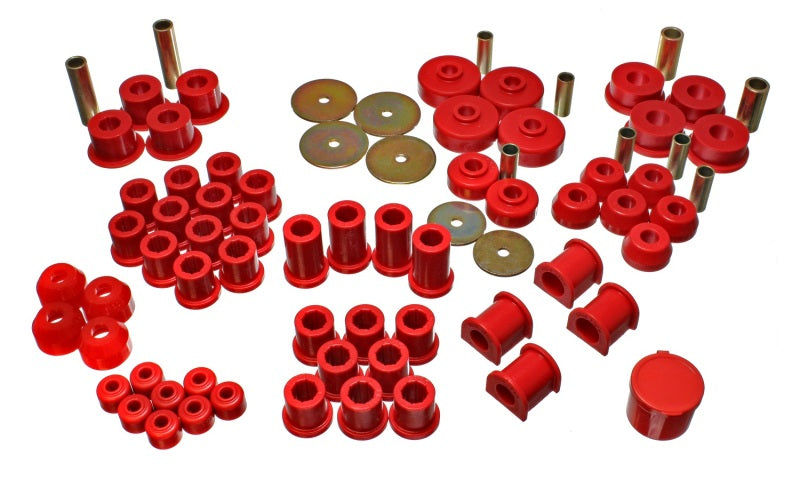 Energy Suspension 8.18102R - 79-85 Toyota 4WD Pickup (Except T-100 & Tundra) Red Hyper-Flex Master Bushing Set