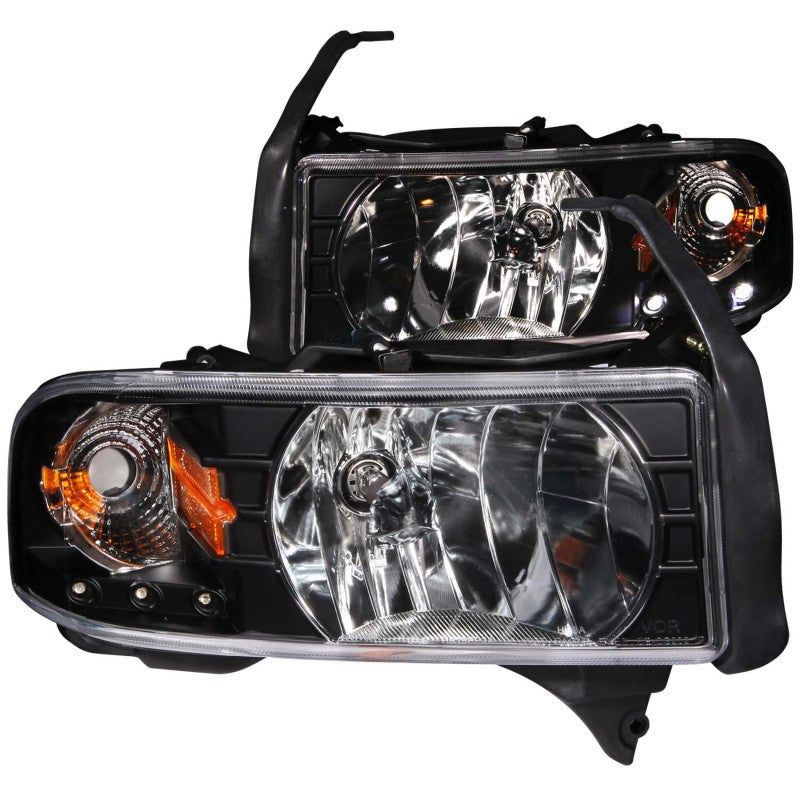 ANZO 111205 - FITS: 1994-2001 Dodge Ram Crystal Headlights Black w/ LED