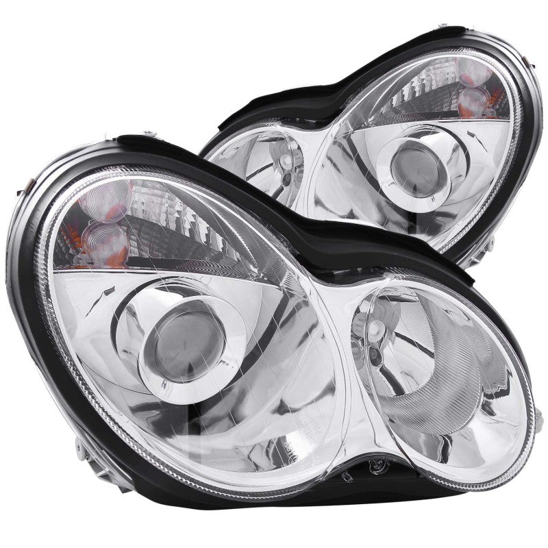 ANZO 2001-2007 Mercedes Benz C Class W203 Projector Headlights Chrome