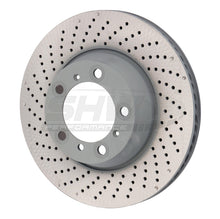 Load image into Gallery viewer, SHW Performance PRL31124 -  -SHW 15-16 Porsche 911 Carrera 4 GTS 3.8L w/o Ceramic Brakes Left Rear Drilled-Dimpled MB Brake Rotor