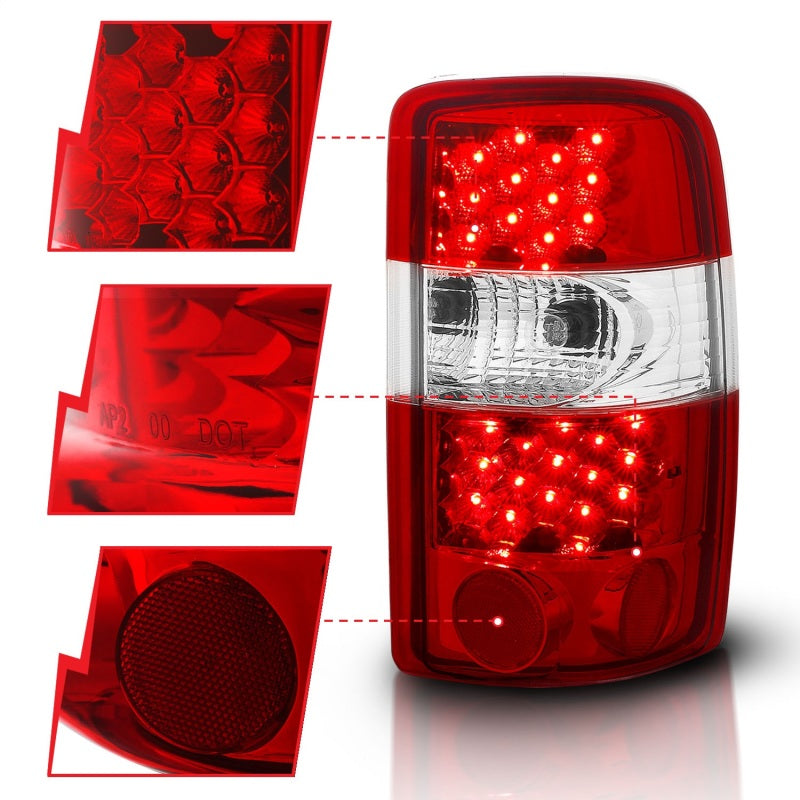 ANZO 311001 FITS 2000-2006 Chevrolet Suburban LED Taillights Red/Clear