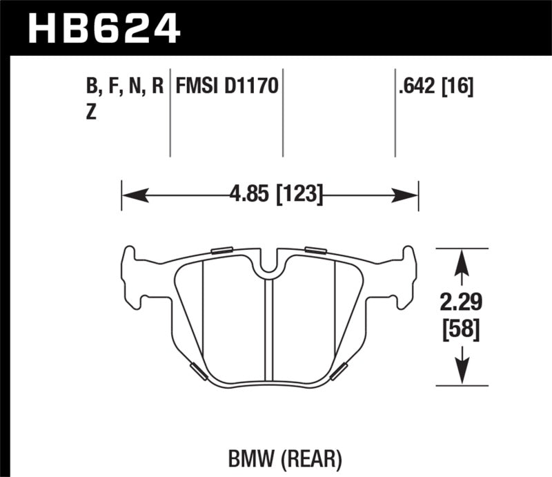 Hawk 06 BMW 330i/330xi / 07-09 335i / 07-08 335xi / 09 335d / 08-09 328i HP+ Street Rear Brake Pads - free shipping - Fastmodz