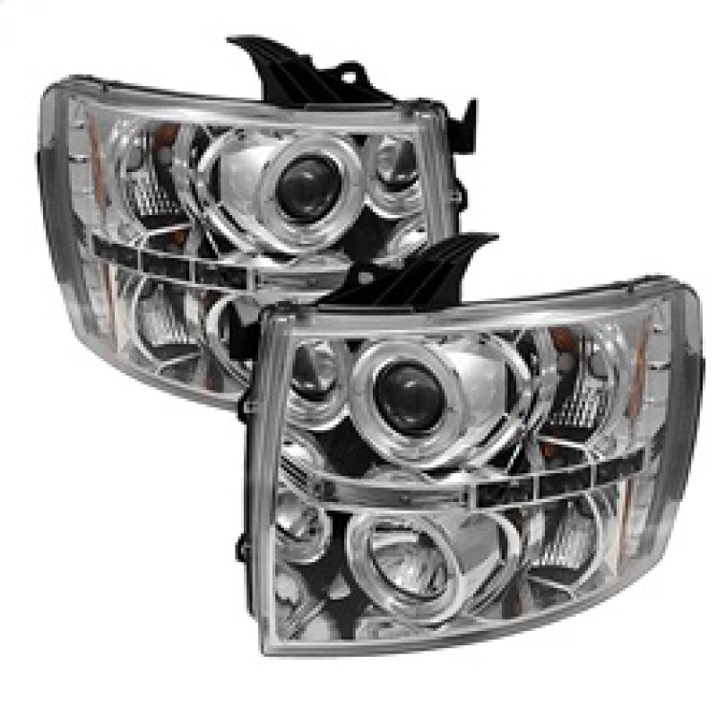 SPYDER 5009500 FITS 5009500 - Spyder Chevy Silverado 1500 07-13 Projector Headlights LED Halo LED Chrm PRO-YD-CS07-HL-C