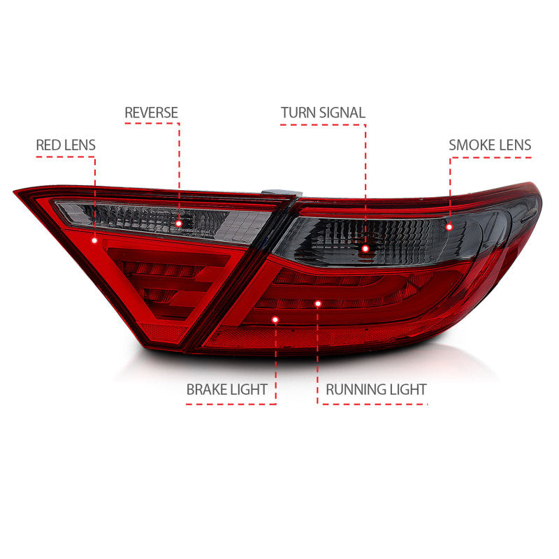 ANZO 321336 -  FITS: 2015-2016 Toyota Camry LED Taillights Smoke