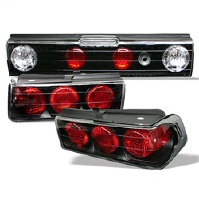 SPYDER 5005120 - Spyder Honda CRX 88-91 Euro Style Tail Lights Black ALT-YD-HCRX88-BK