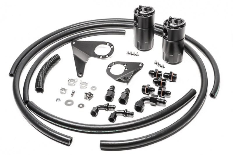 Radium Engineering 20-1107-FL - Dual Catch Can Kit 08-16 Mitsubishi Evo Fluid Lock