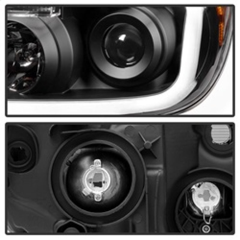 SPYDER 9027888 - Xtune Toyota Tundra 07-13 LED Light Bar Projector Headlights Black PRO-JH-TTU07-LED-BK
