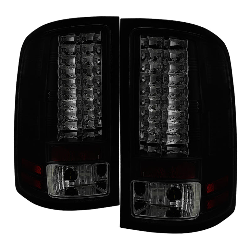 SPYDER 5078186 - Spyder GMC Sierra 07-13 (Not 3500 Dually 4 Rear Wheels)LED Tail Lights Blk Smke ALT-YD-GS07-LED-BSM