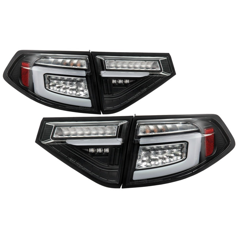 SPYDER 5086730 - Spyder 08-14 Subara Impreza WRX Hatchback LED Tail Lights Seq Signal Black ALT-YD-SI085D-SEQ-BK